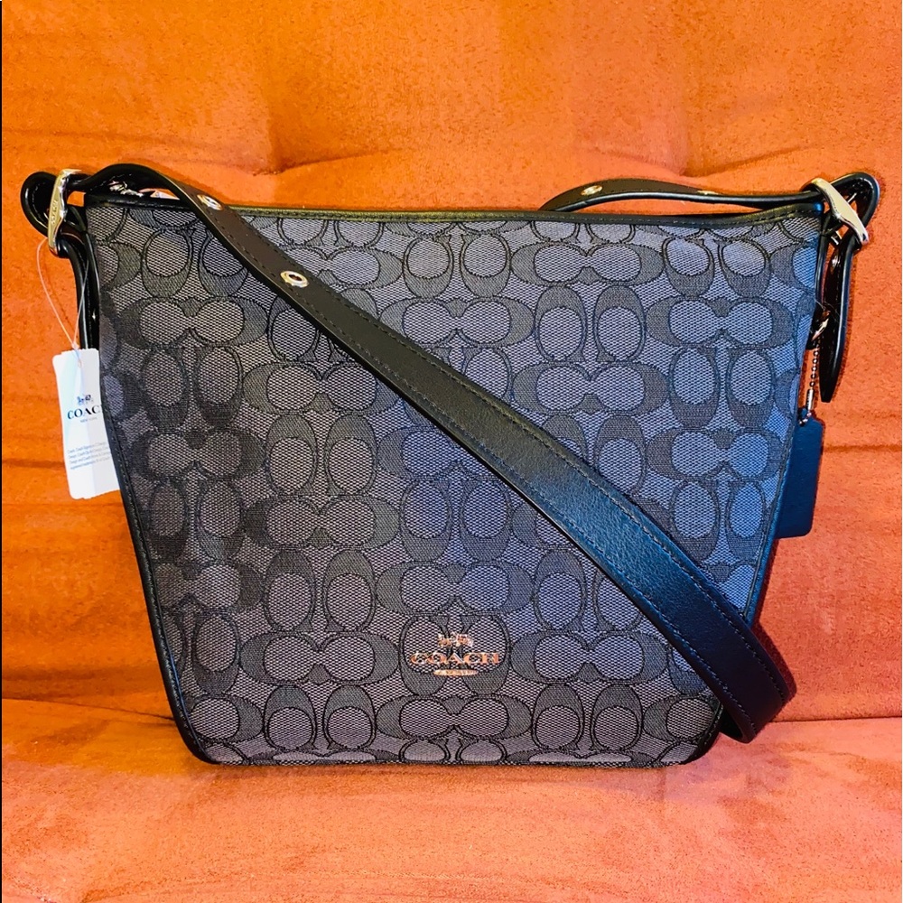 SOLD-Coach Signature Jaquard Dufflette NWT